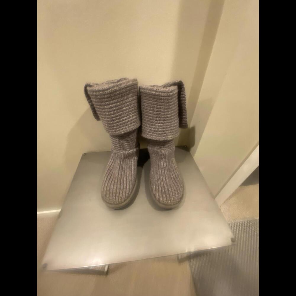 UGG Gray Grey Classic Cardy Boots- women's size 8